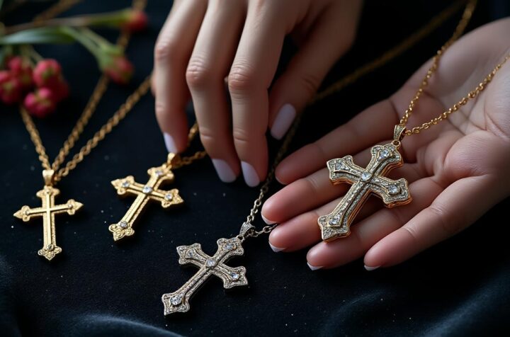 découvrez notre collection de croix en pendentif pour femme, l'accessoire parfait qui allie élégance et signification. que ce soit pour une occasion spéciale ou un usage quotidien, ces pendentifs ajoutent une touche de style à toutes vos tenues.