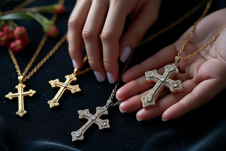 découvrez notre collection de croix en pendentif pour femme, l'accessoire parfait qui allie élégance et signification. que ce soit pour une occasion spéciale ou un usage quotidien, ces pendentifs ajoutent une touche de style à toutes vos tenues.