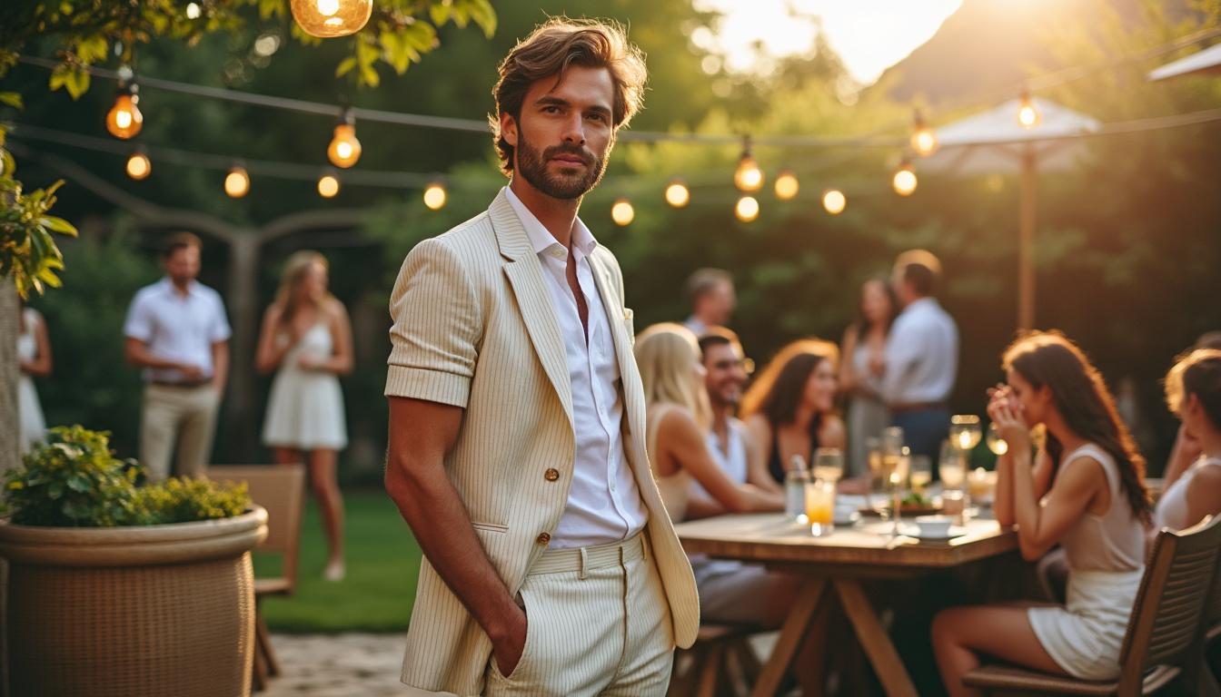 découvrez les incontournables de l'été avec nos conseils sur les tenues guinguette masculine à adopter cette saison. alliez confort et style pour des sorties estivales réussies, tout en suivant les dernières tendances mode. préparez-vous à briller lors de vos événements en plein air!