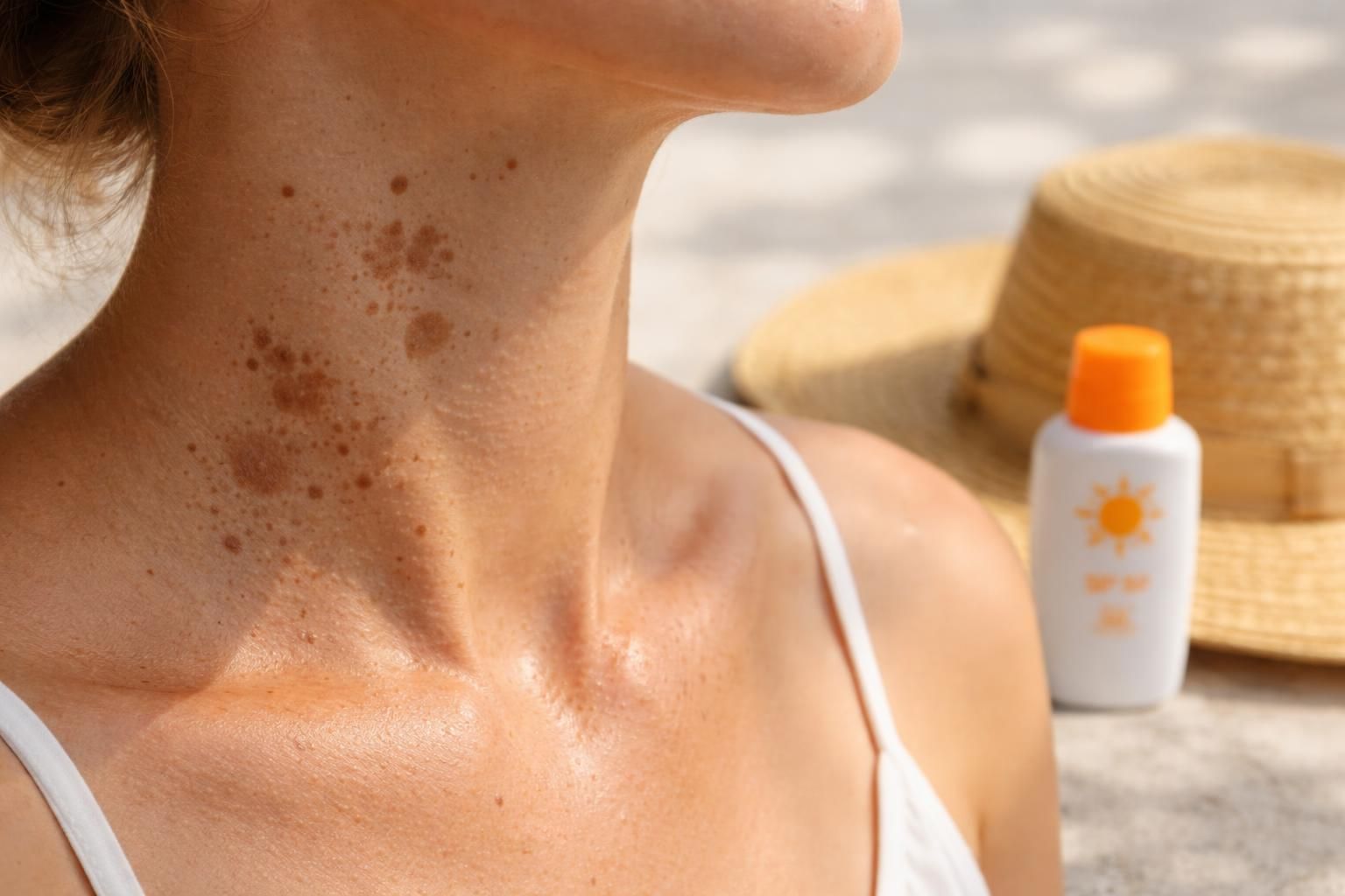 découvrez comment le soleil influence l'apparition des taches brunes ou noires dans le cou et pourquoi une protection solaire est essentielle pour préserver la santé de votre peau.