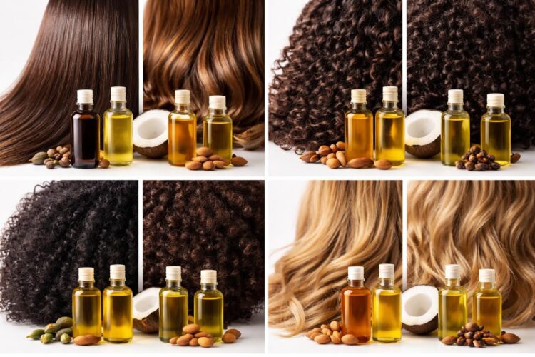 découvrez comment choisir l'huile idéale pour stimuler la croissance de vos cheveux en fonction de votre type de cheveux, et obtenez une chevelure saine et brillante.