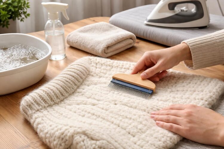 découvrez une routine complète et simple pour défeutrer un lainage sans catastrophe, afin de redonner douceur et forme à vos vêtements en laine.