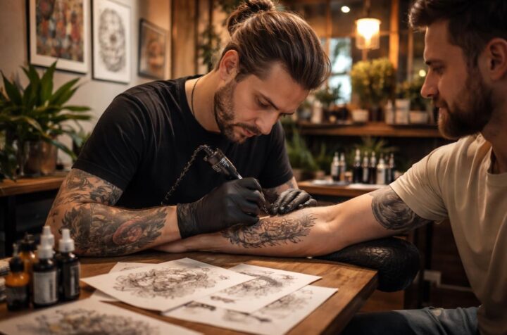 découvrez comment le tatoueur à issoire crée des designs uniques et personnalisés, adaptés aux envies et à la personnalité de chaque client.