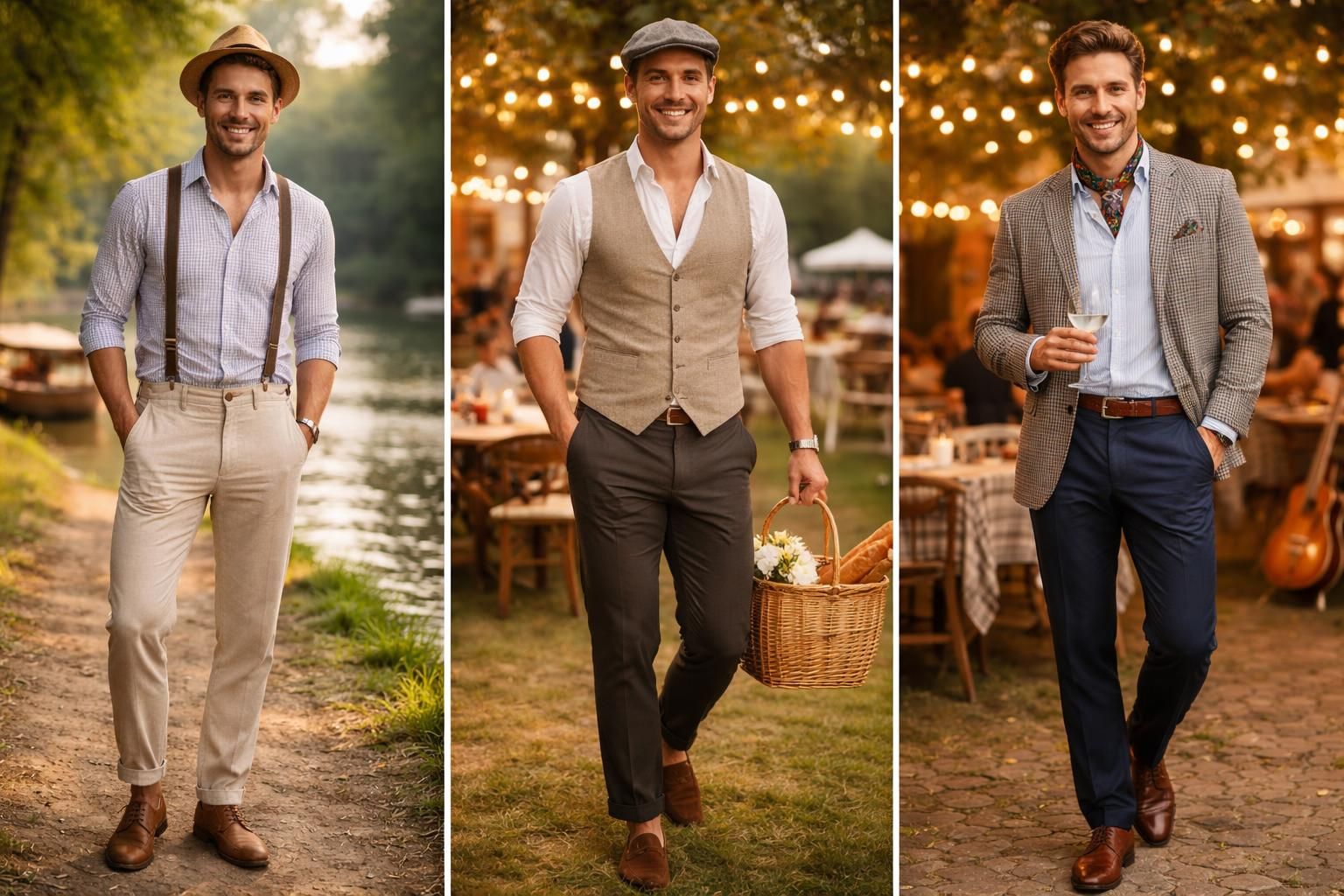 découvrez le style guinguette homme avec nos idées de tenues élégantes et décontractées, parfaites pour toutes les occasions, du quotidien aux événements festifs.
