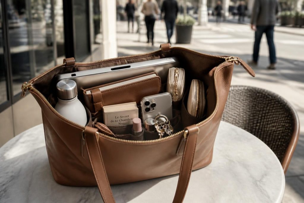 découvrez le sac à main fourre-tout femme idéal pour organiser et optimiser vos journées chargées avec style et praticité.